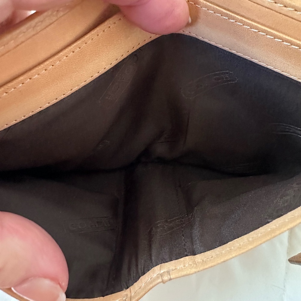 Coach Signature Brown and Tan Wallet - Picture 15 of 16